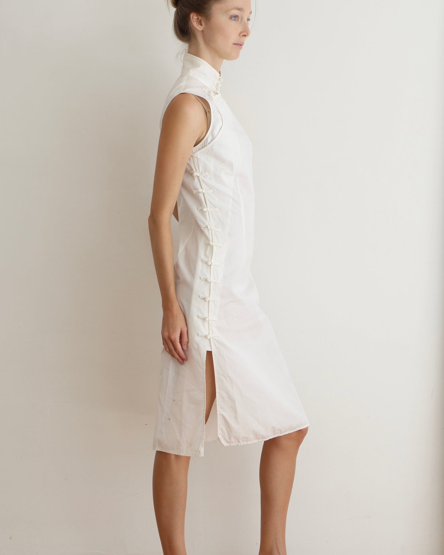 Miu Miu White Cheongsam Dress