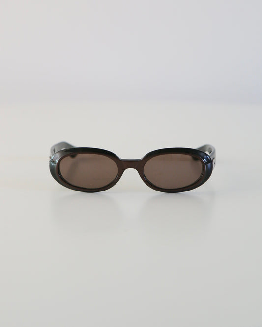 Gucci Dark Brown Round Sunglasses