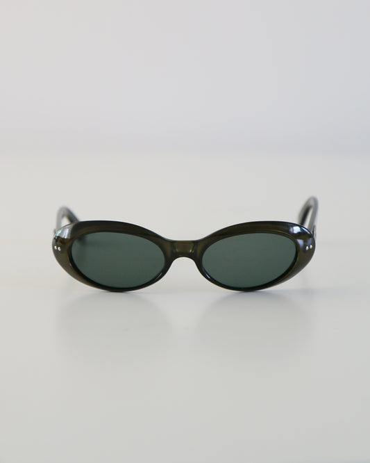 Gucci Deep Green Round Sunglasses