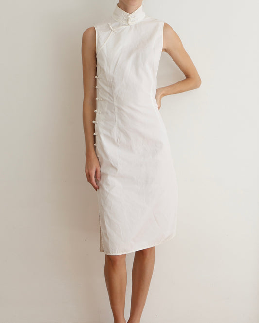 Miu Miu White Cheongsam Dress