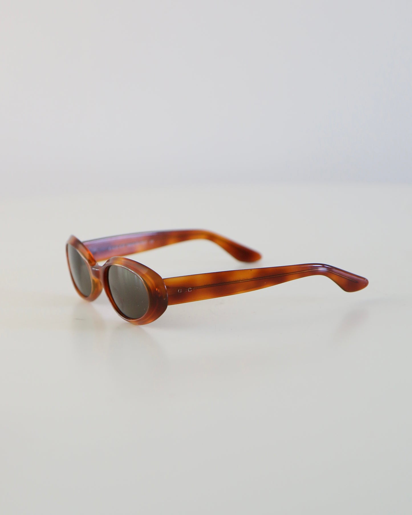Gucci Brown Tortoise Shell Round Sunglasses