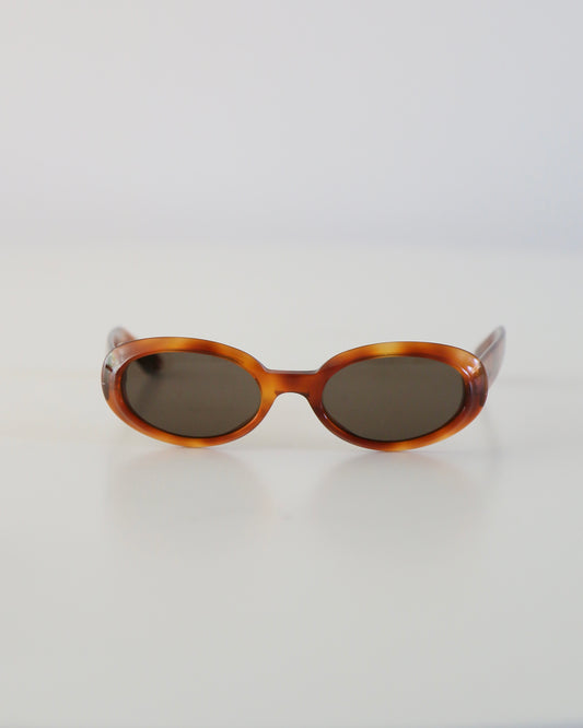 Gucci Brown Tortoise Shell Round Sunglasses