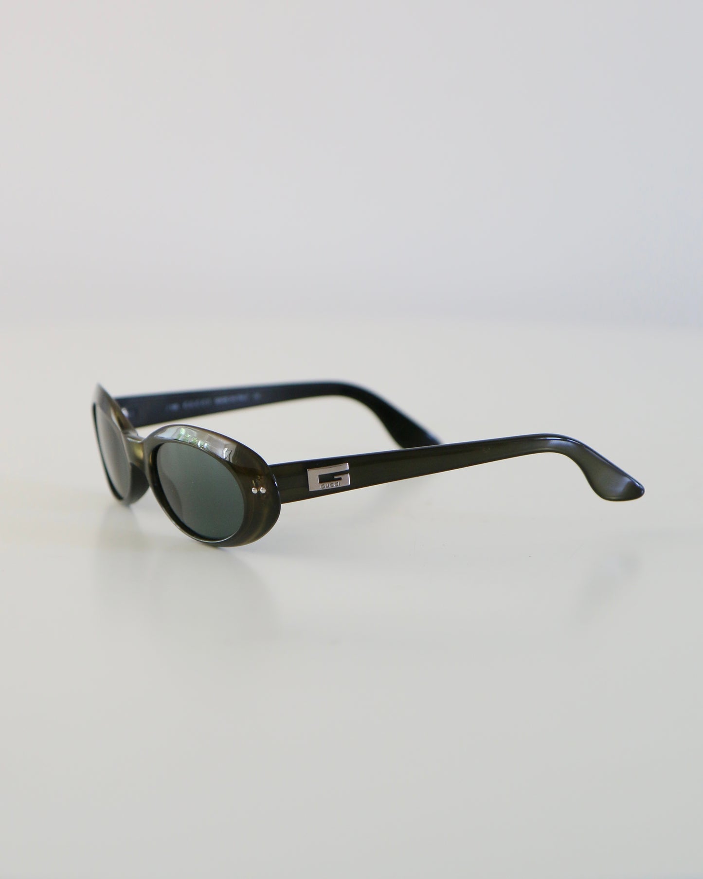 Gucci Deep Green Round Sunglasses