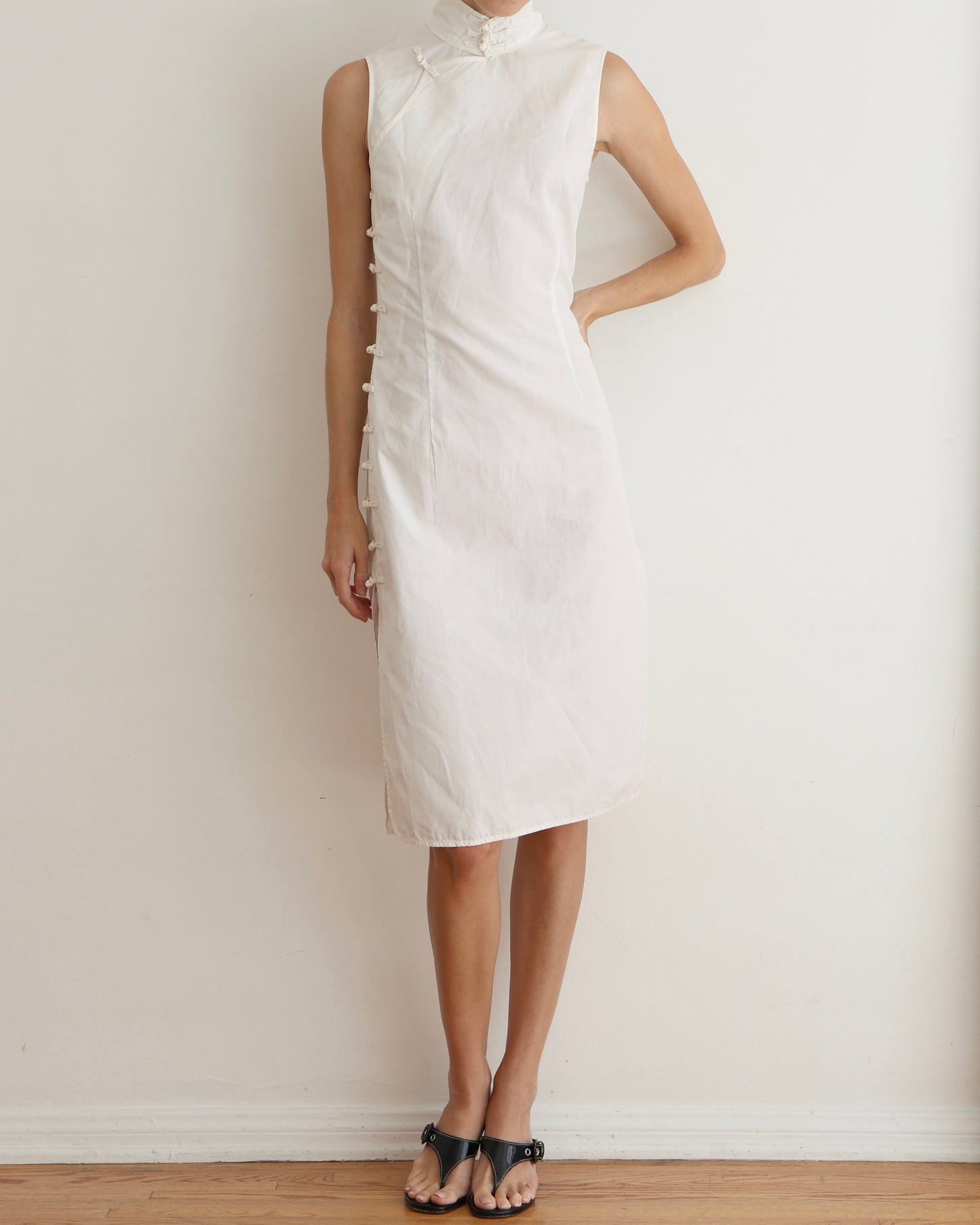 Miu Miu White Cheongsam Dress