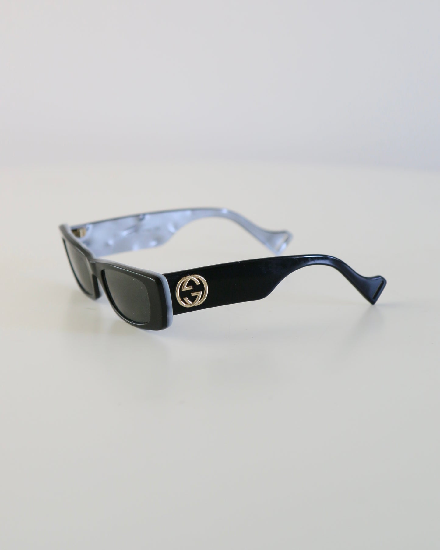 Gucci Black Rectangular Sunglasses