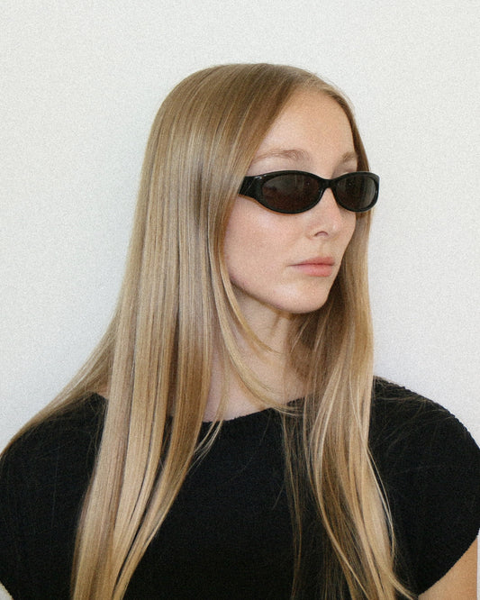 Gucci Black Oval Sunglasses