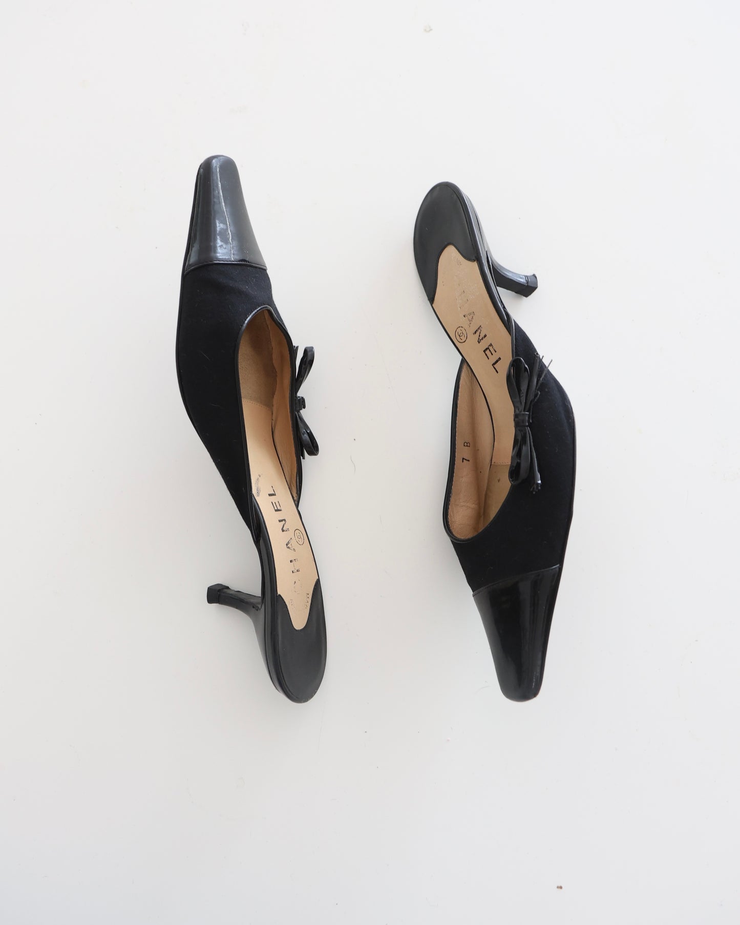 Chanel Black Bow Mules