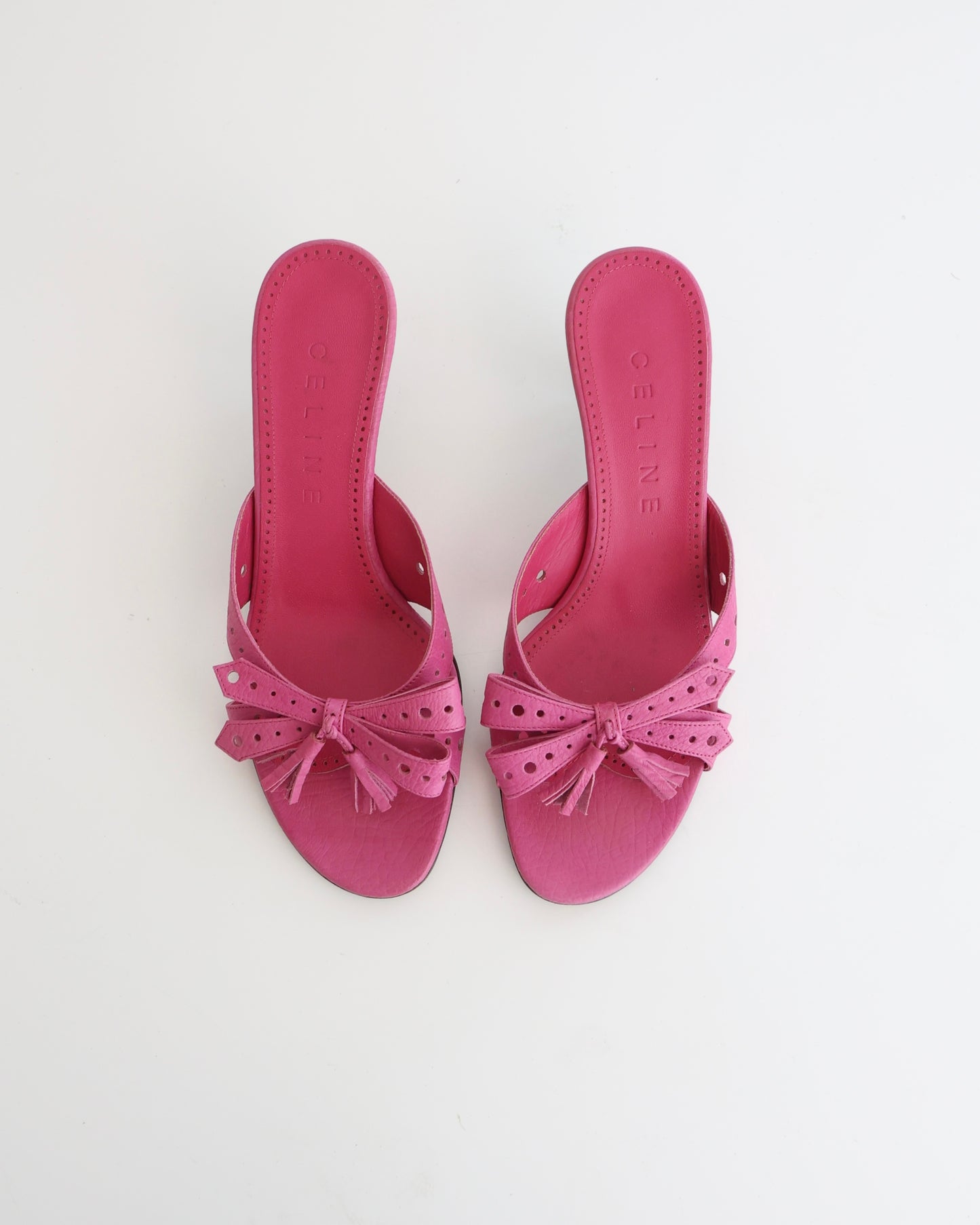 Celine Hot Pink Bow Heels