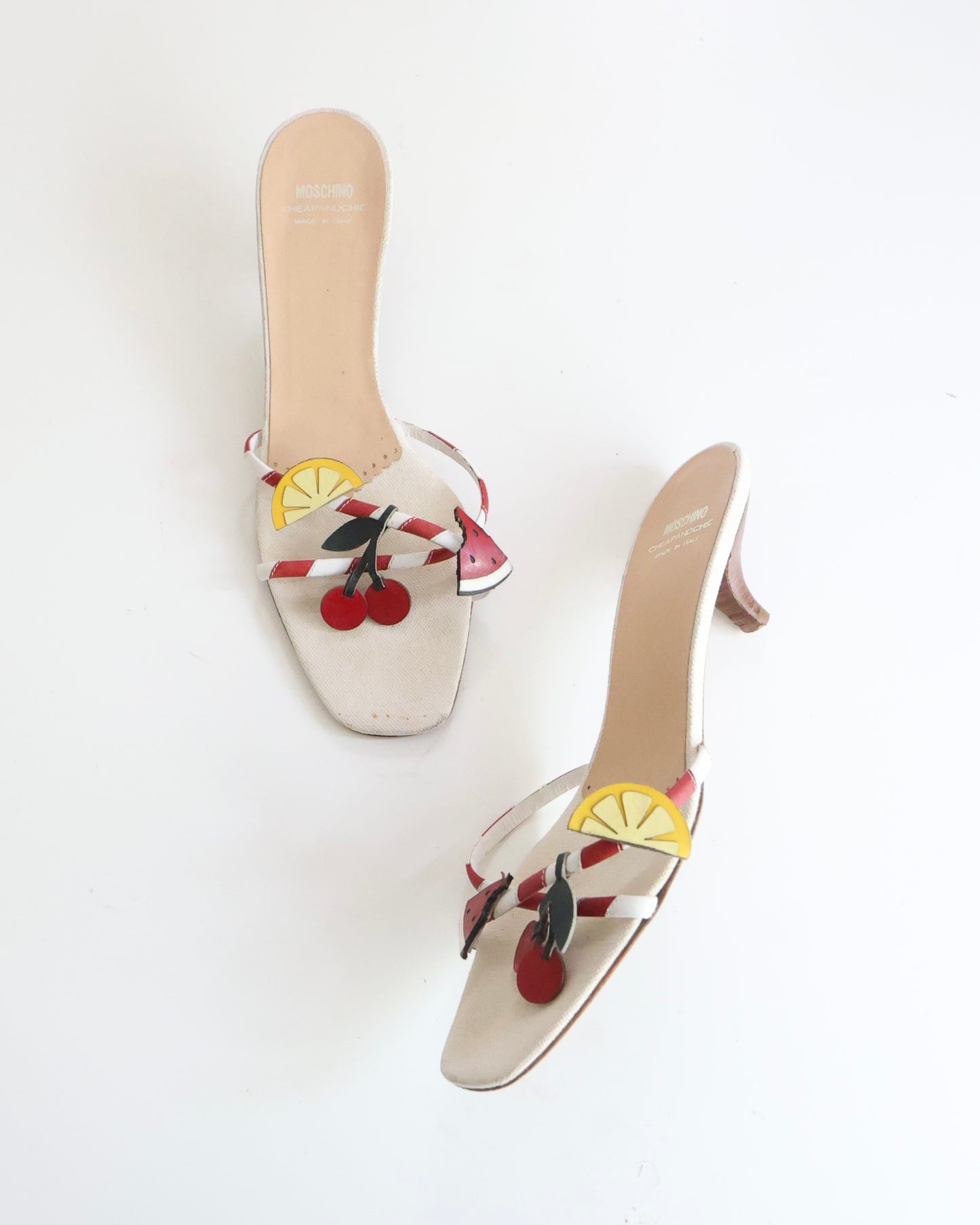 Moschino Fruit Charm Heels