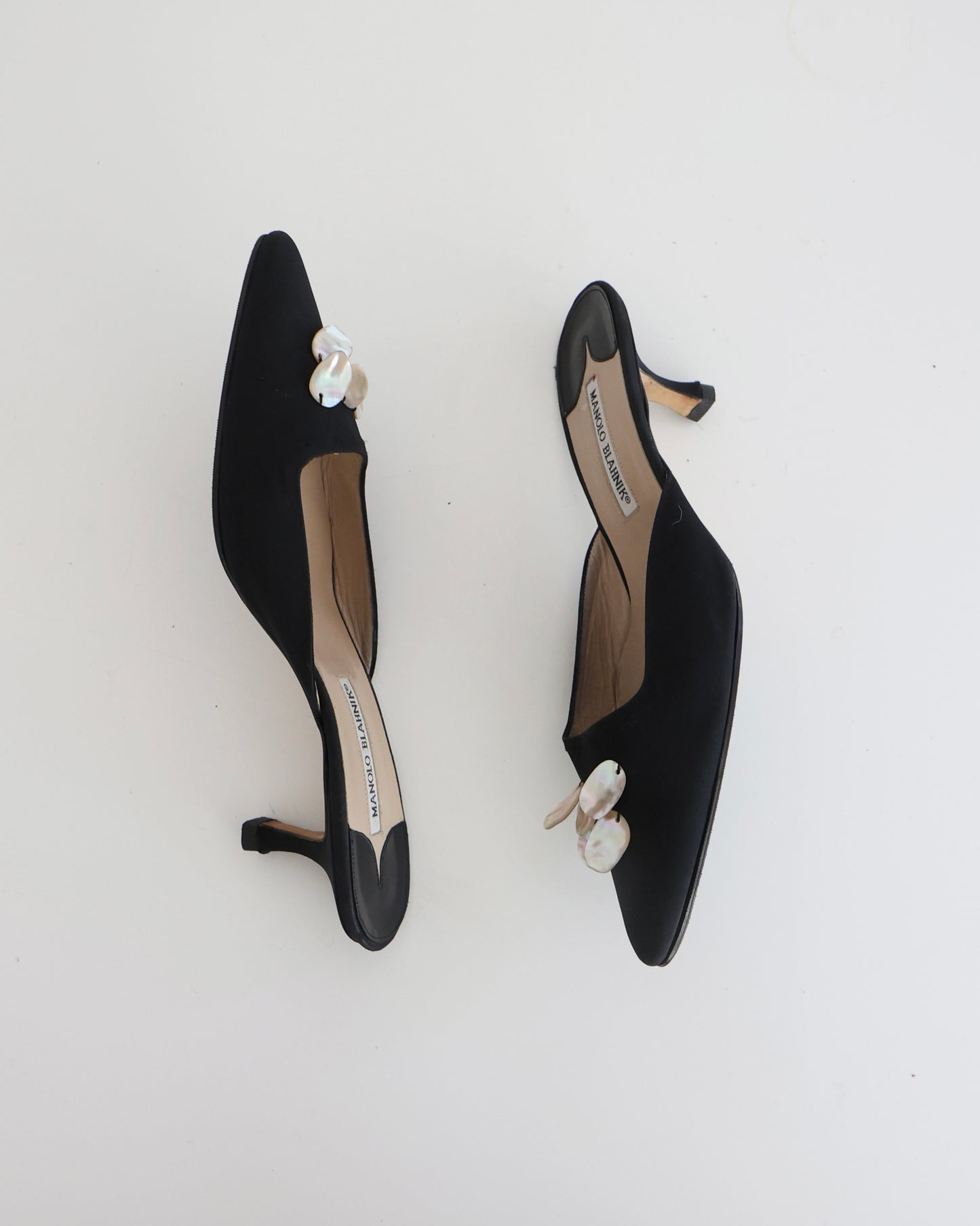 Vintage Manolo Blahnik Mother of Pearl Mules