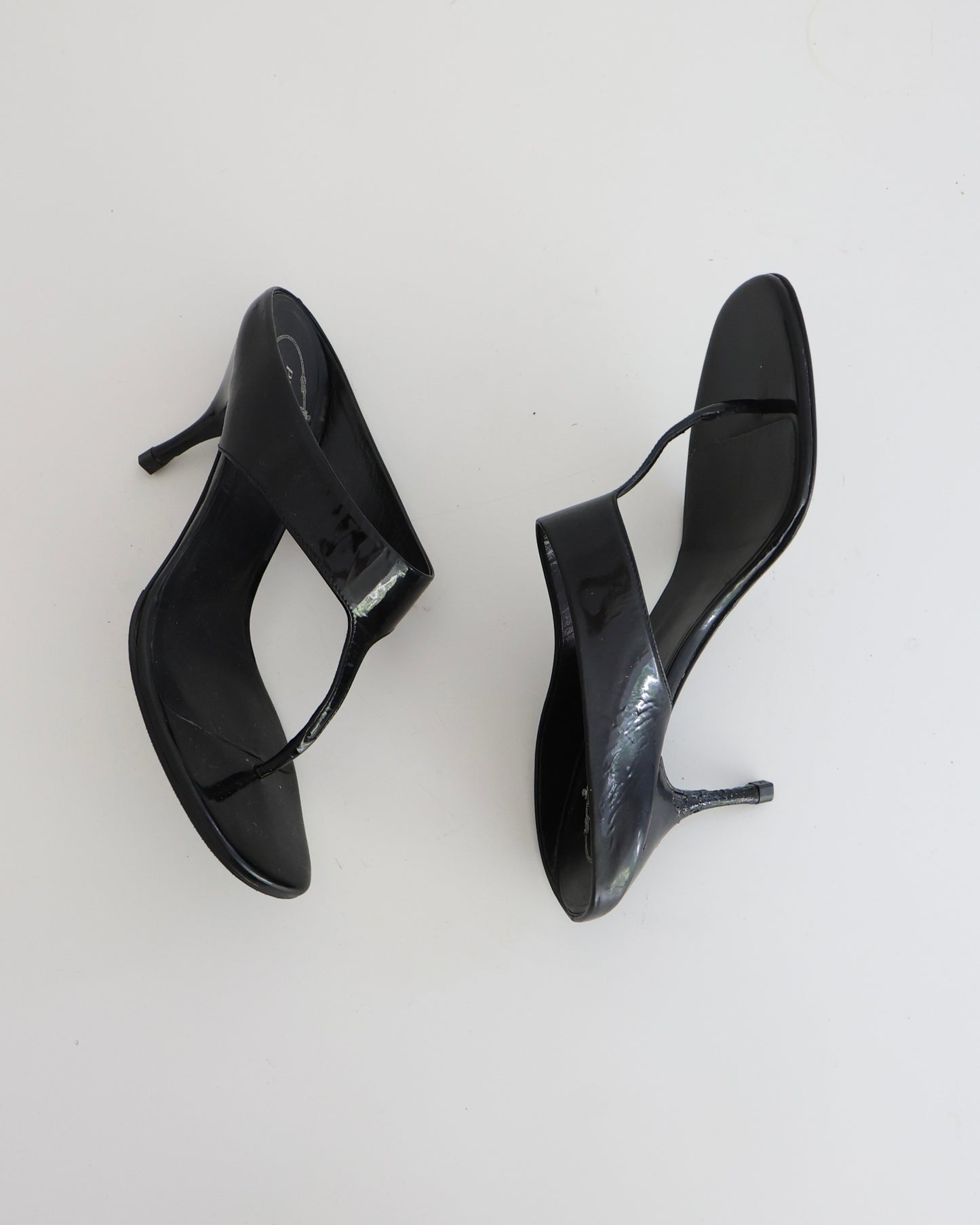 Vintage Prada Black T-Strap Heels