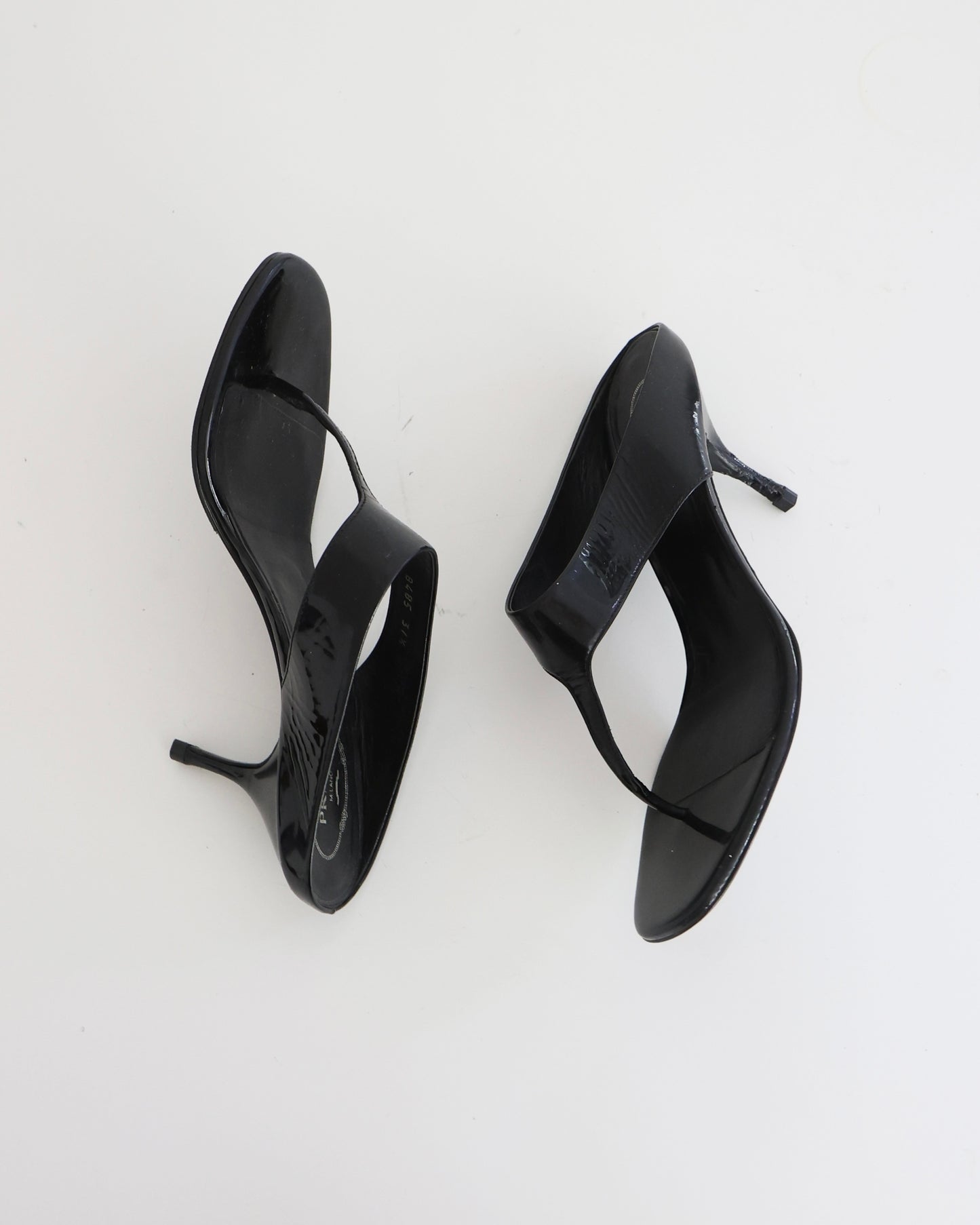 Vintage Prada Black T-Strap Heels