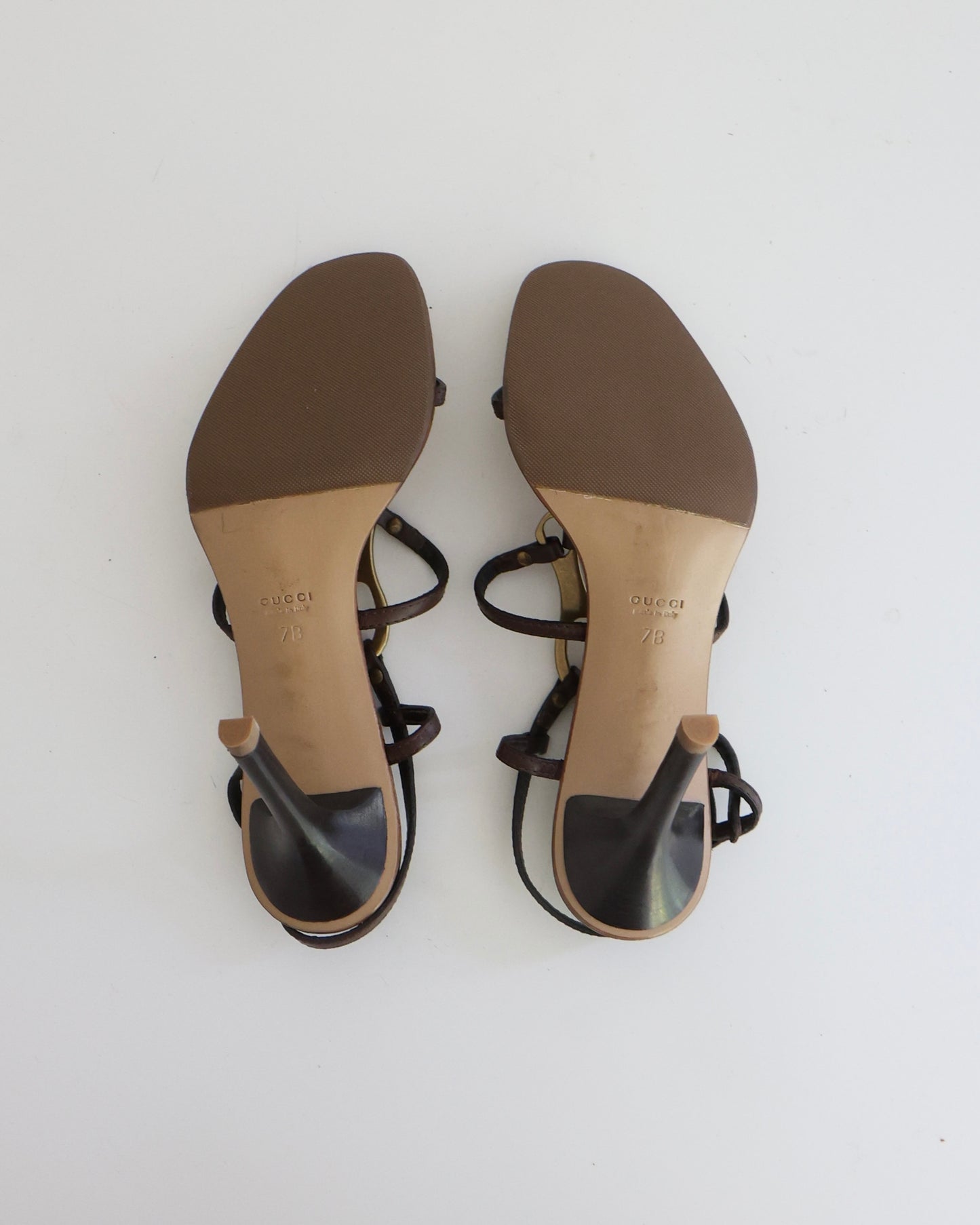 Vintage Tom Ford Gucci Gold Horse Bit Heels