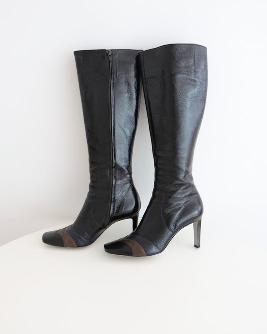 Emilio Pucci Black Patent Leather Boots