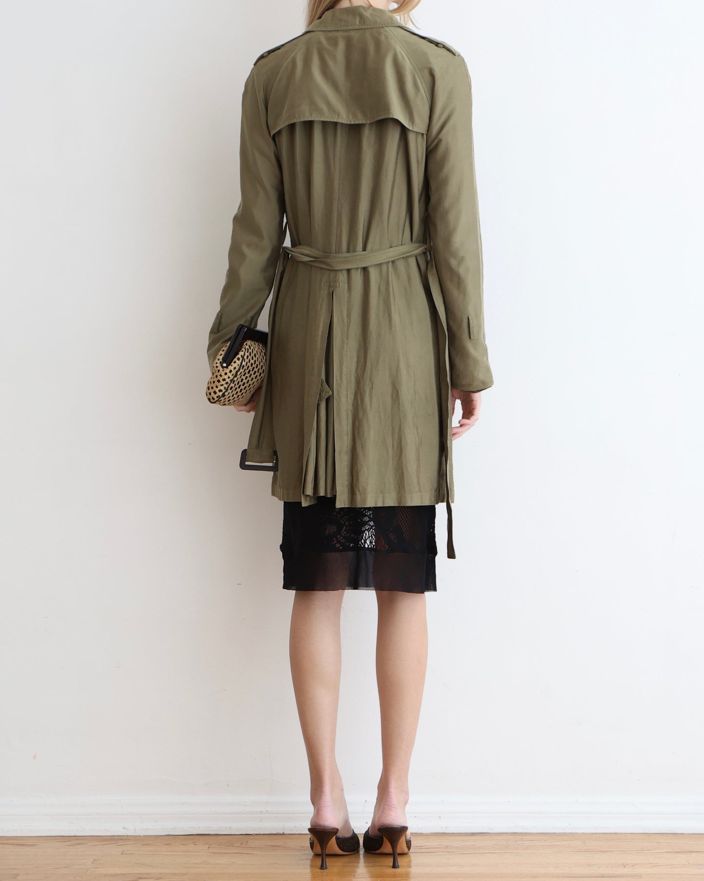 Gucci Green Trench Coat XS