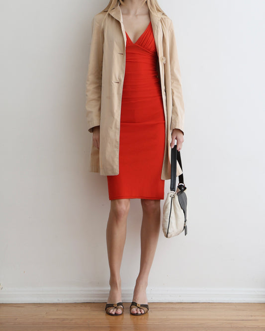 Jean Paul Gaultier Red Midi Dress XS