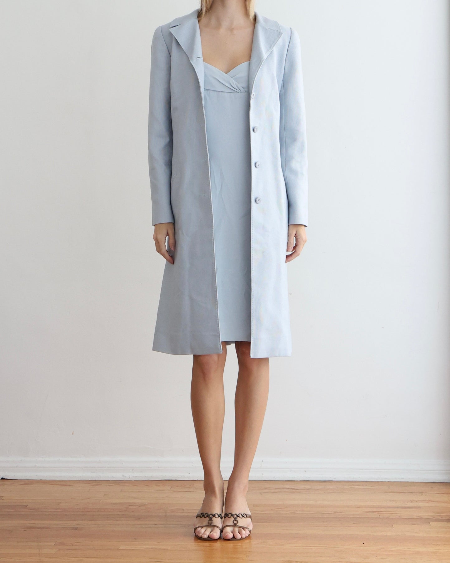 Valentino Blue Dress + Suit Set