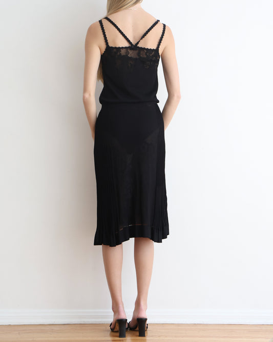 Chanel Black Drop Waist Dress