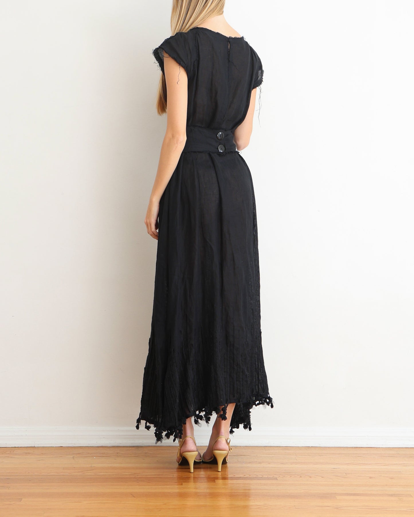 Fendi Black Silk Smock Dress