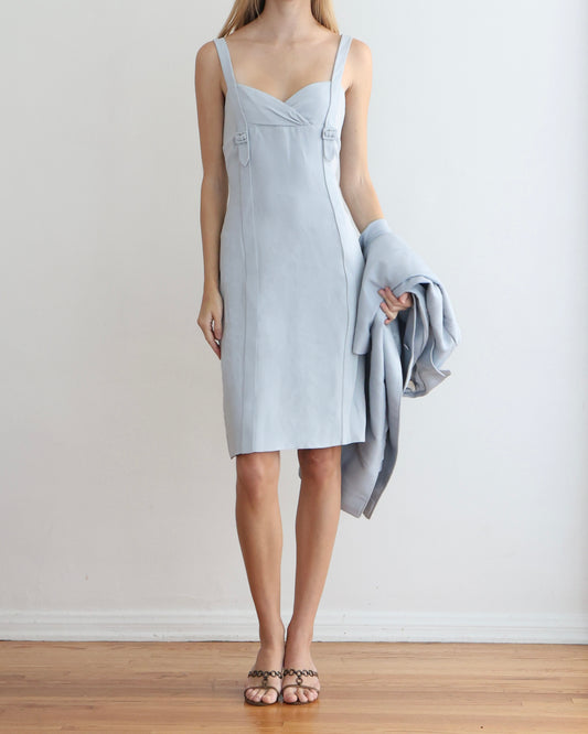 Valentino Blue Dress + Suit Set