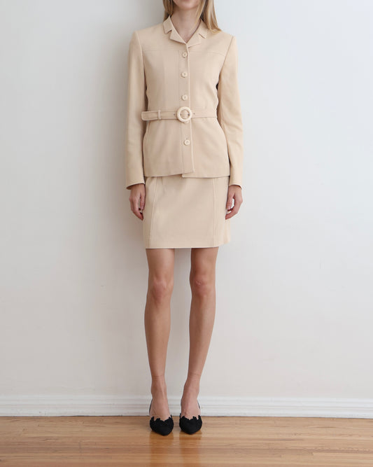 Prada Beige Skirt Suit 38