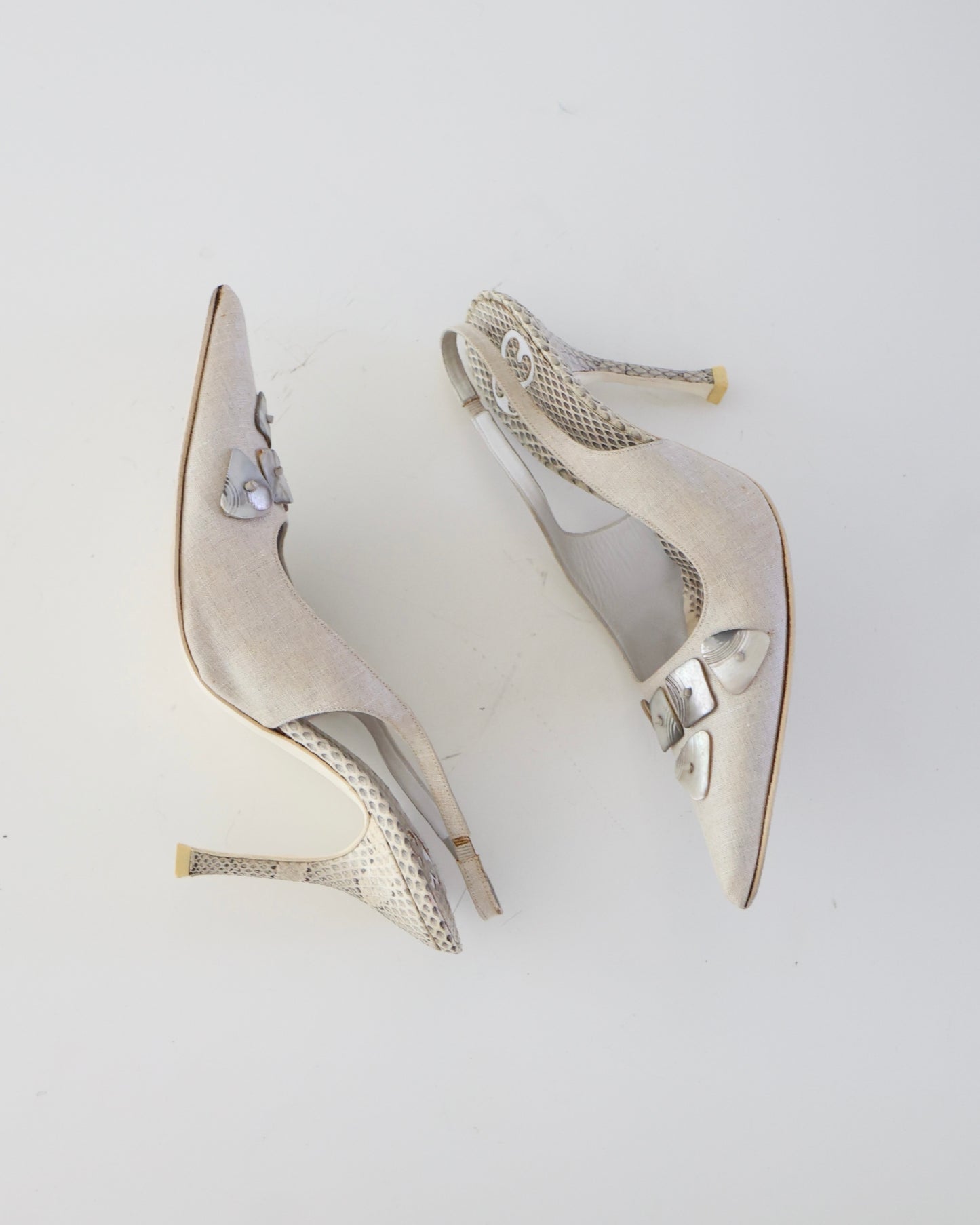 Escada Mother of Pearl Heels