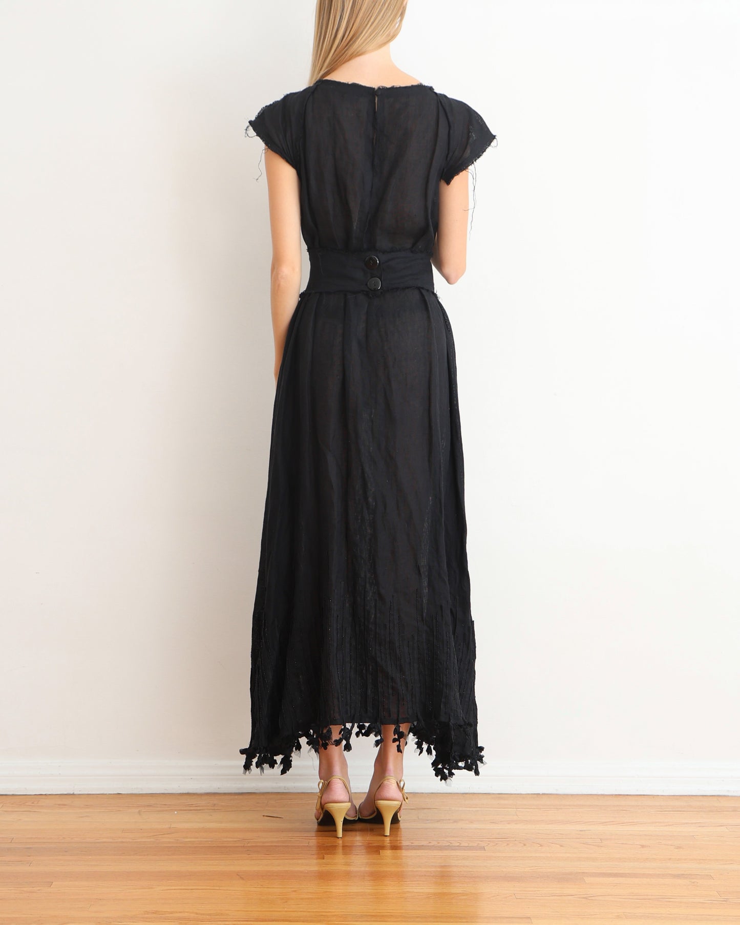 Fendi Black Silk Smock Dress