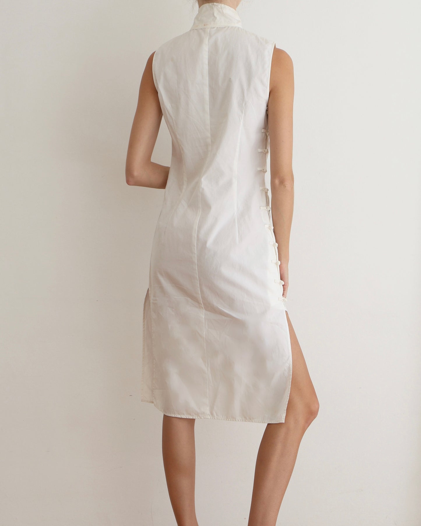 Miu Miu White Cheongsam Dress