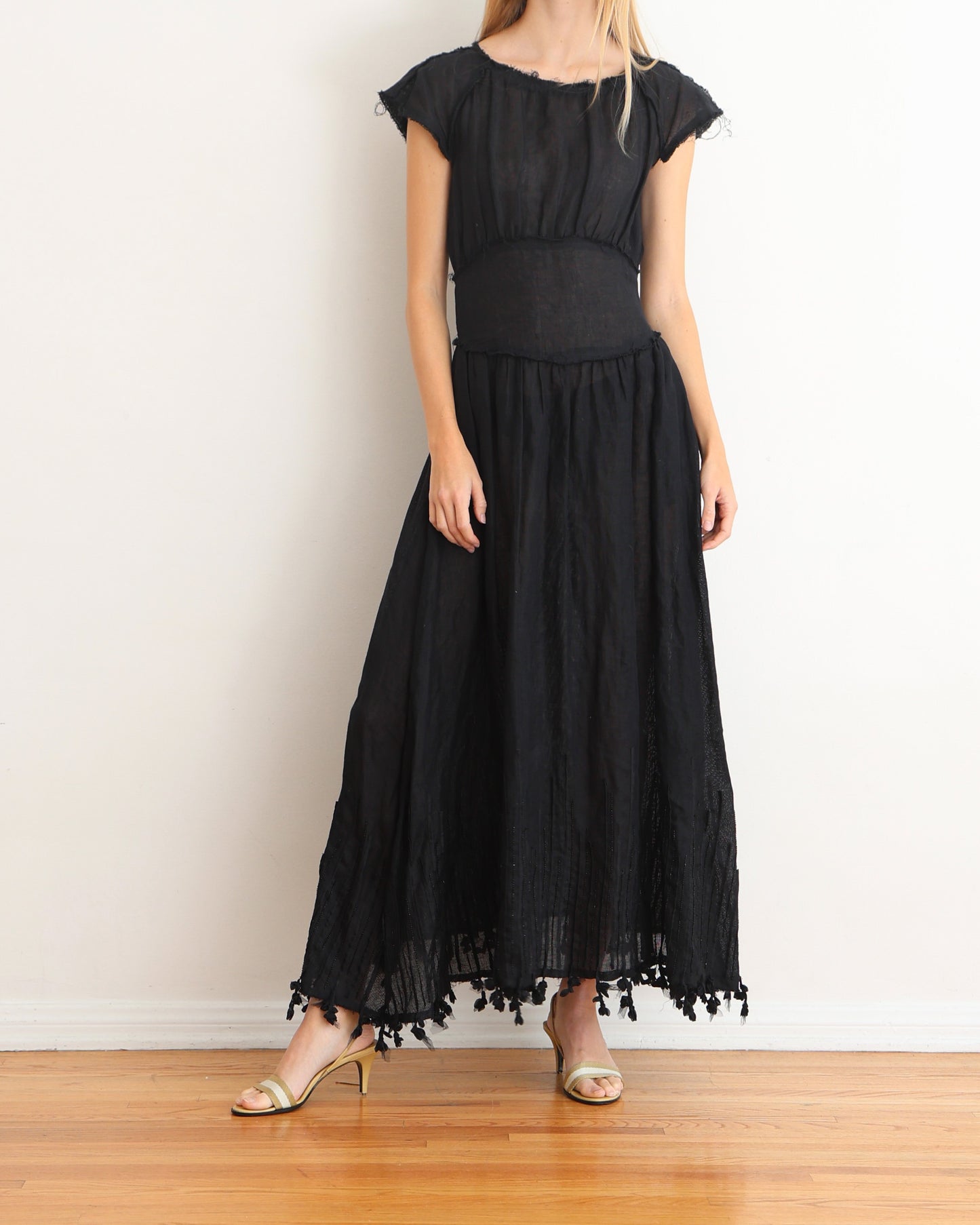 Fendi Black Silk Smock Dress