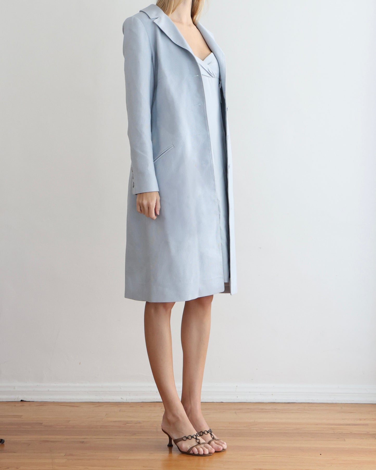 Valentino Blue Dress + Suit Set