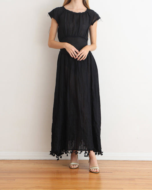 Fendi Black Silk Smock Dress