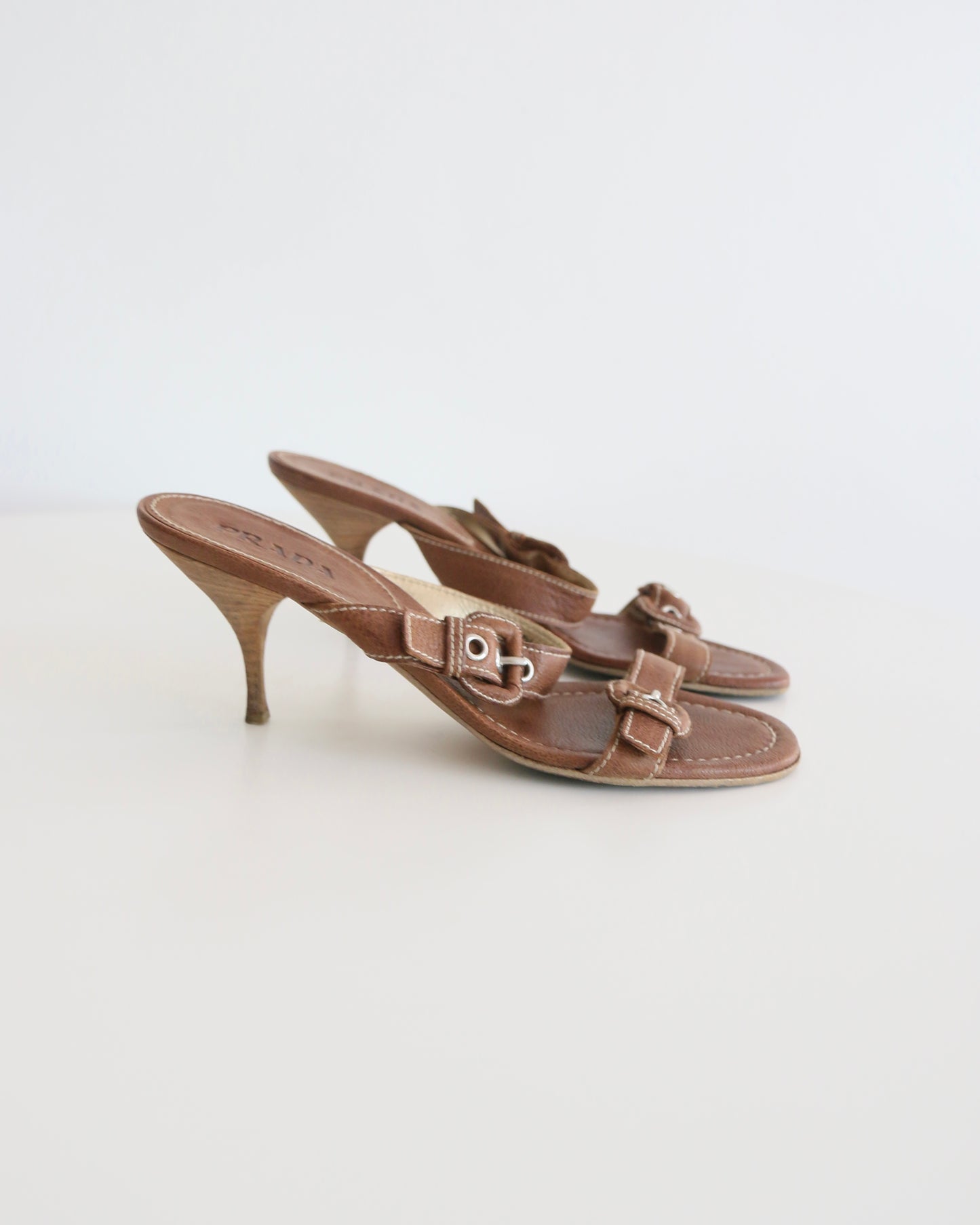 Prada Buckle Strap Heels