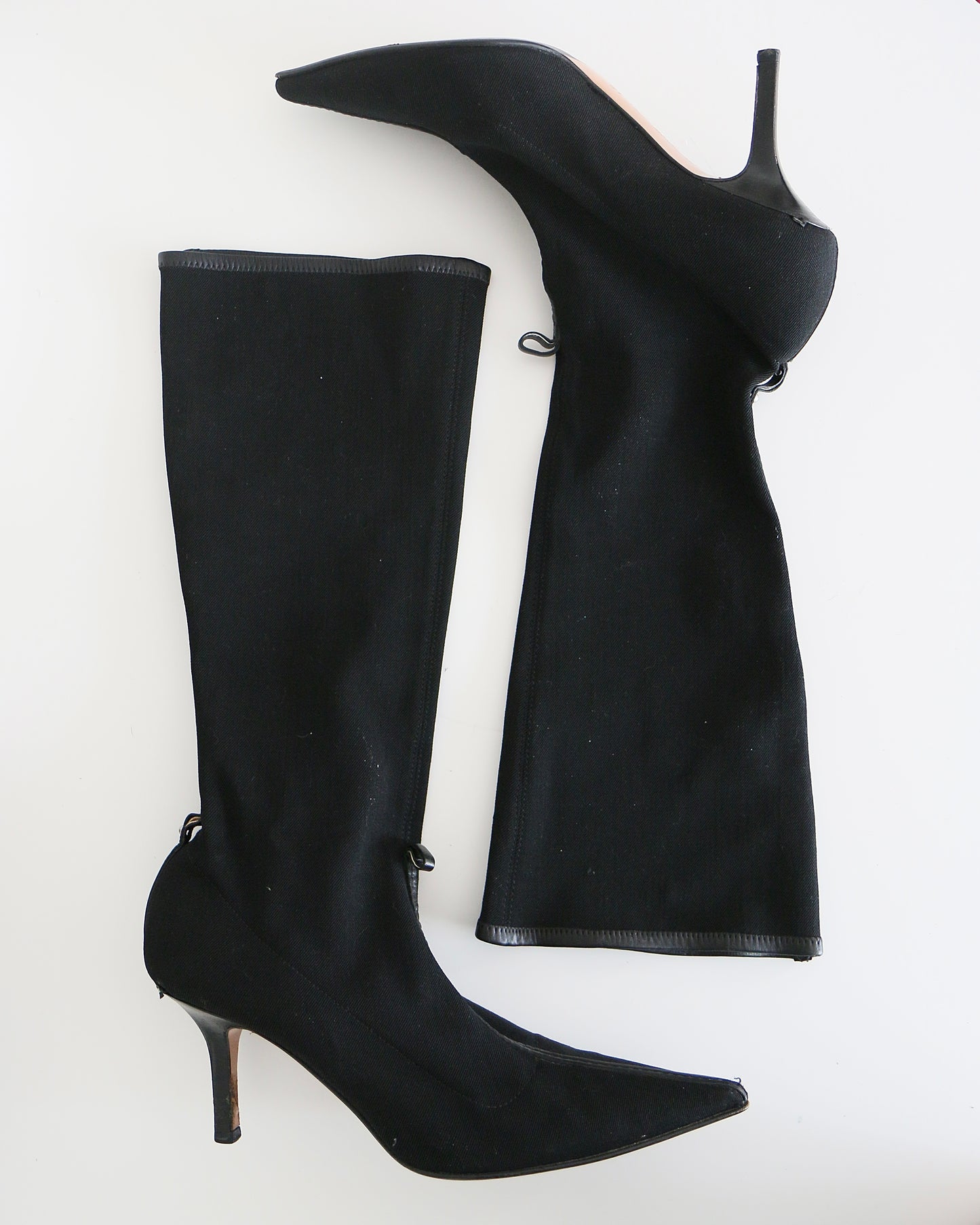 Gucci Black Knee High Sock Boots