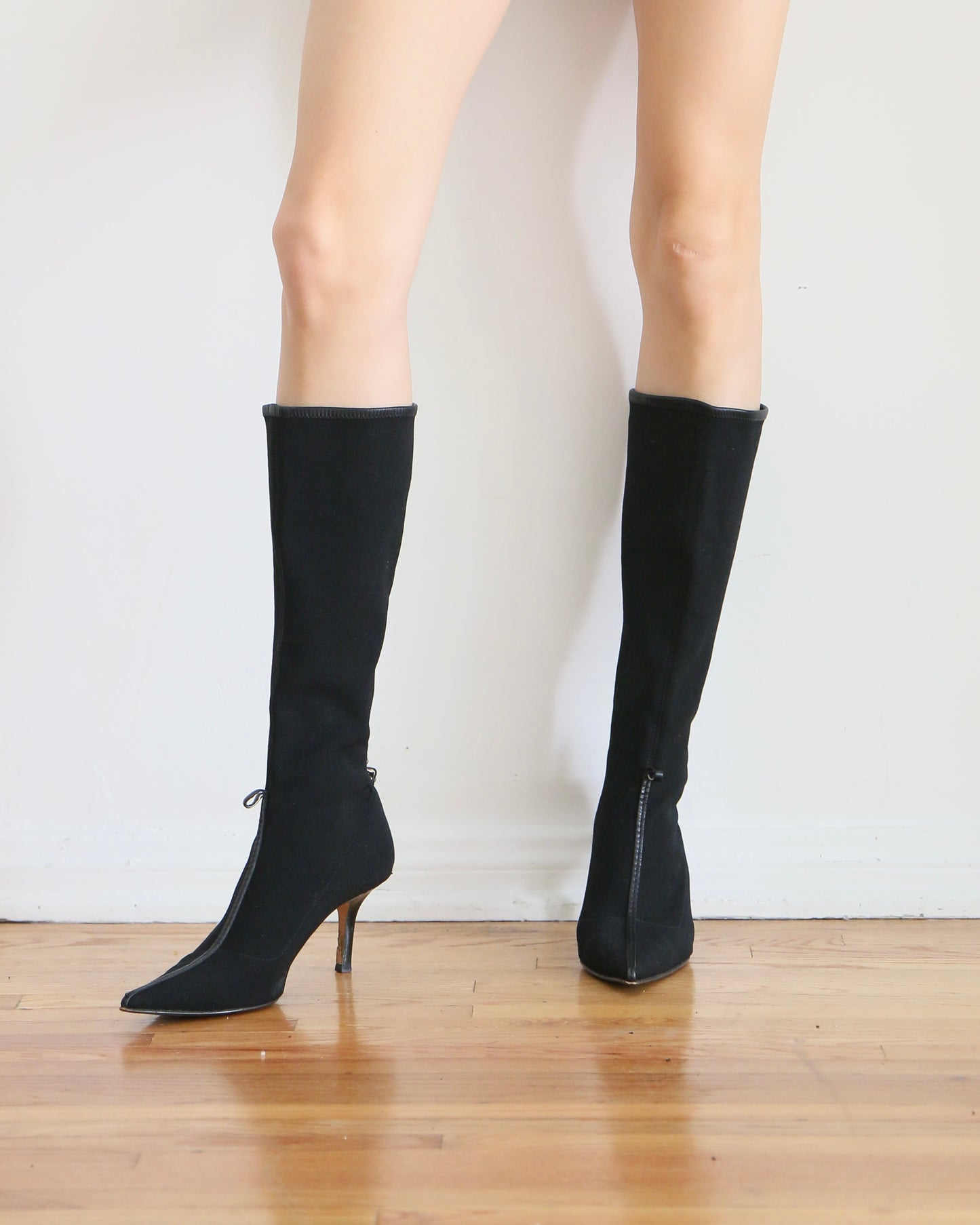 Gucci Black Knee High Sock Boots