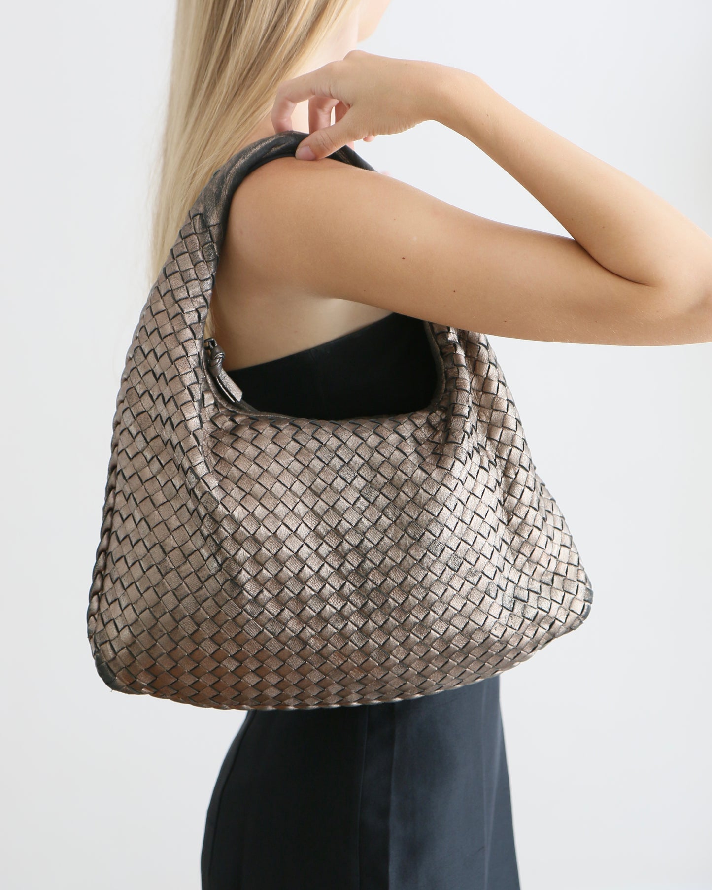 Bottega Veneta Brown Intrecciato Hobo Bag