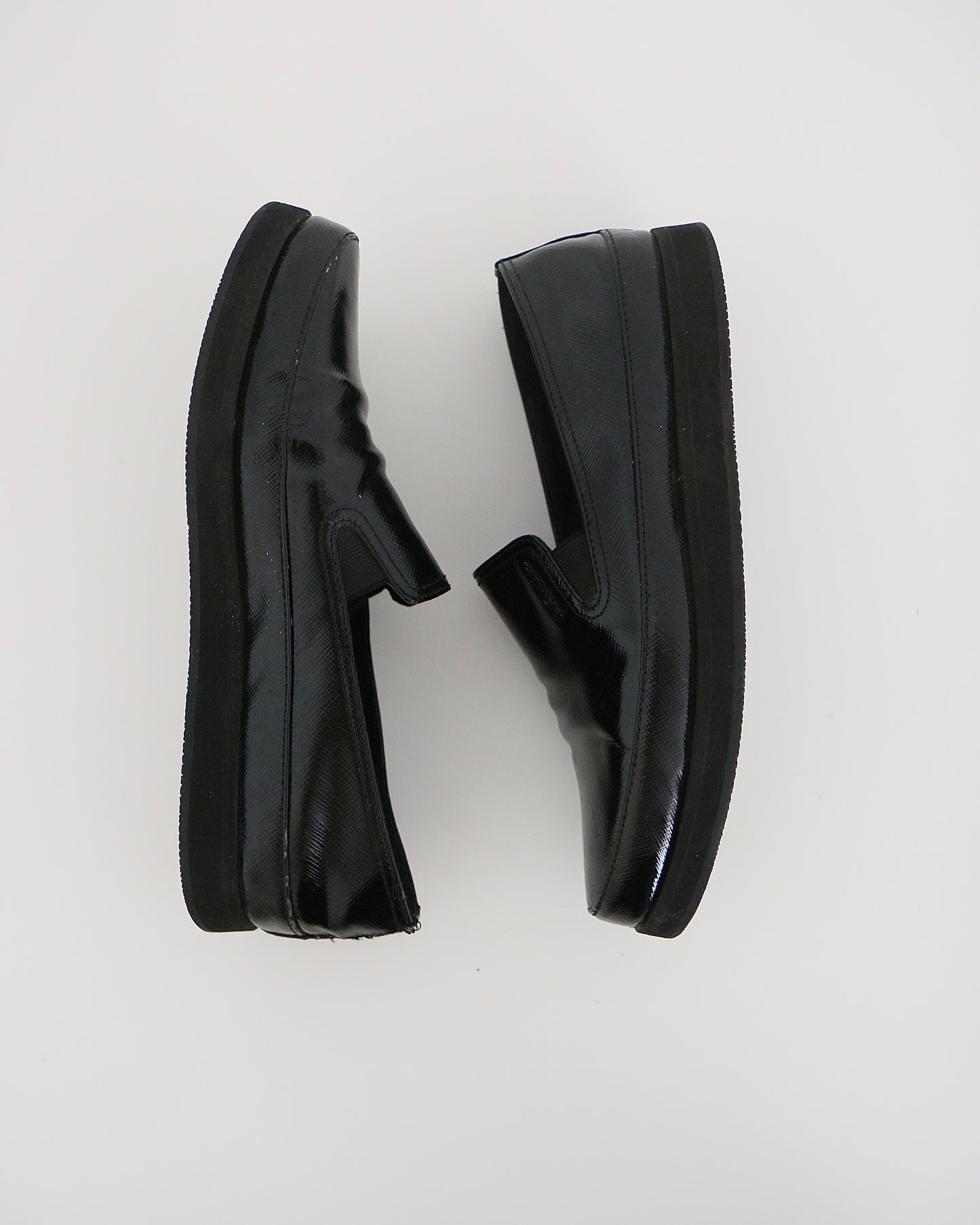 Prada Black Patent Leather Loafers