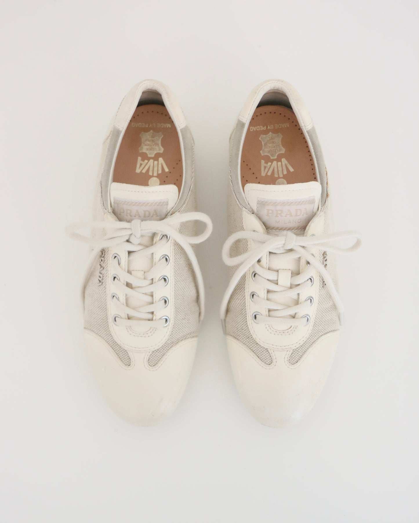 Prada Cream Sneakers