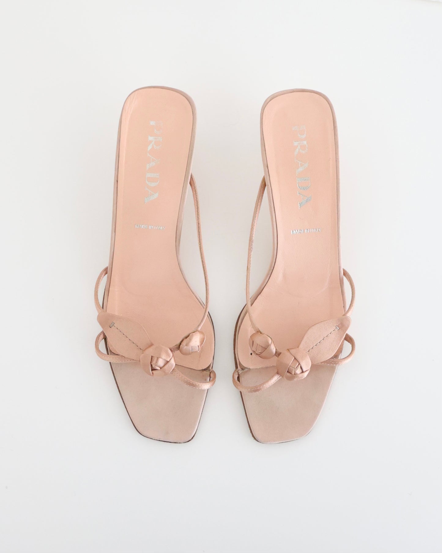 Prada Pink Rosette Kitten Heels