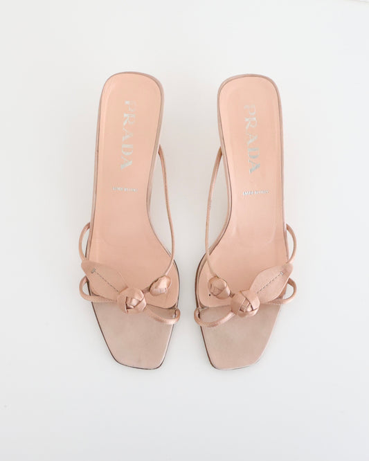 Prada Pink Rosette Kitten Heels