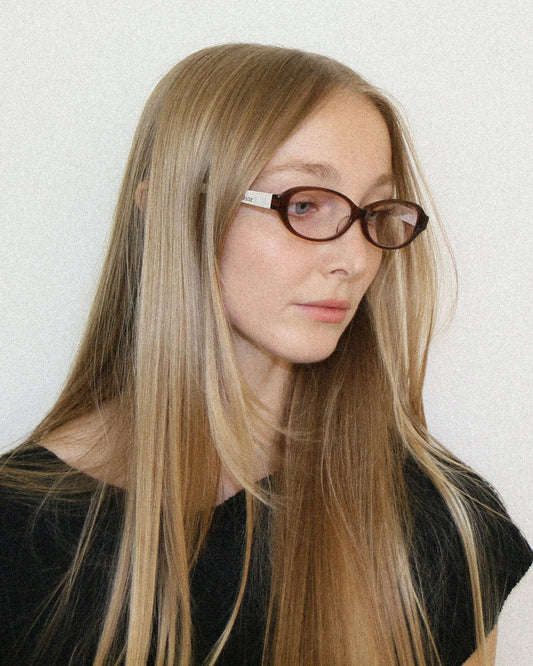 Dior Brown Oval Glasses