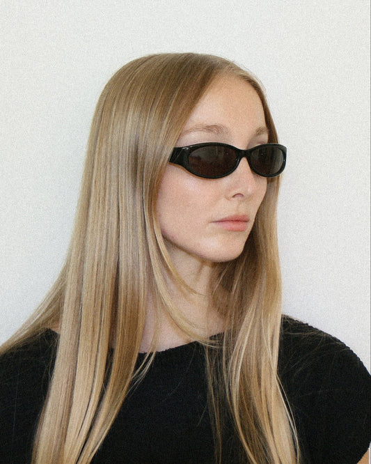 Gucci Black Oval Sunglasses