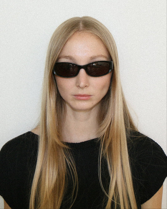 Gucci Black Oval Sunglasses