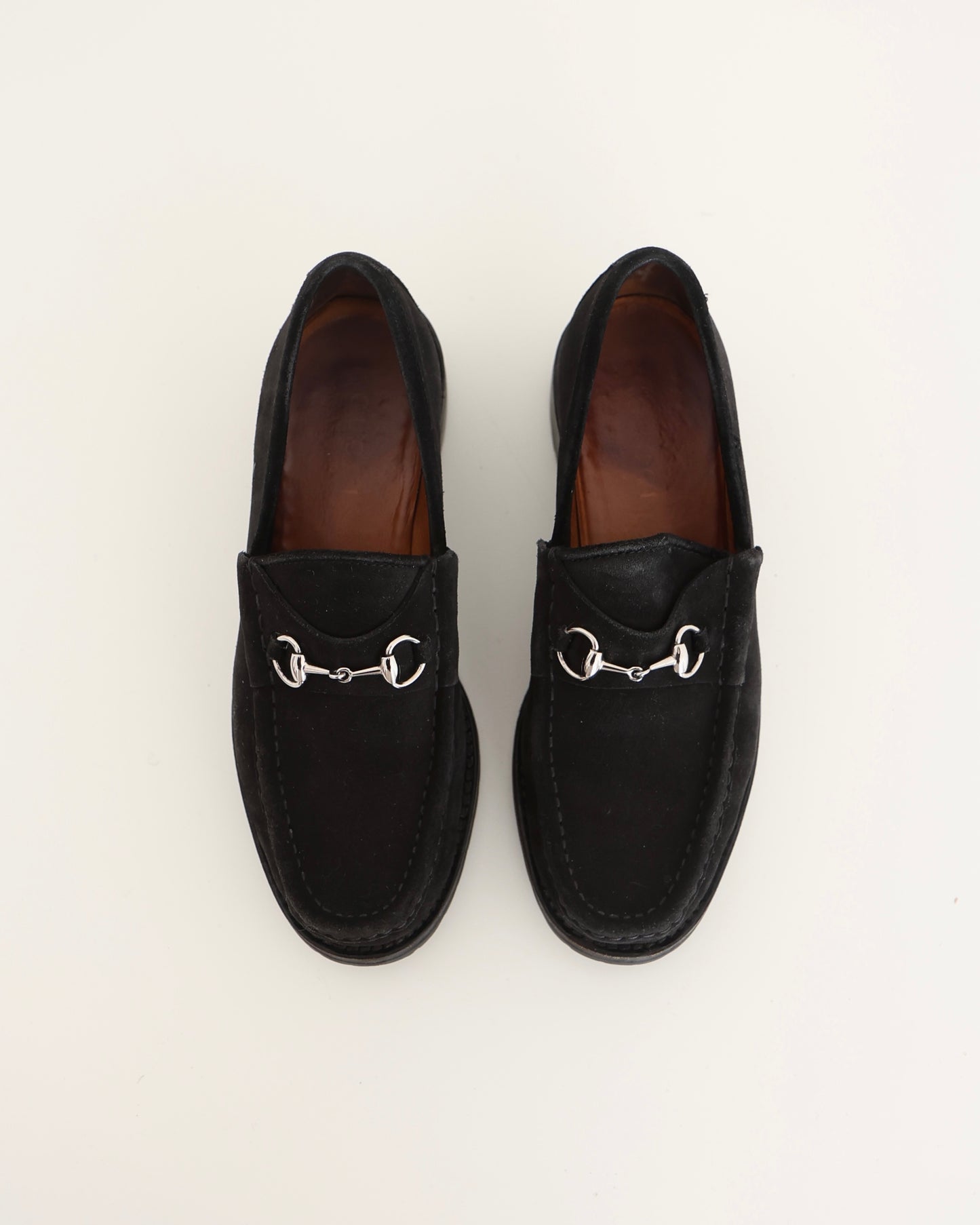 Gucci Black Chunky Horsebit Loafers