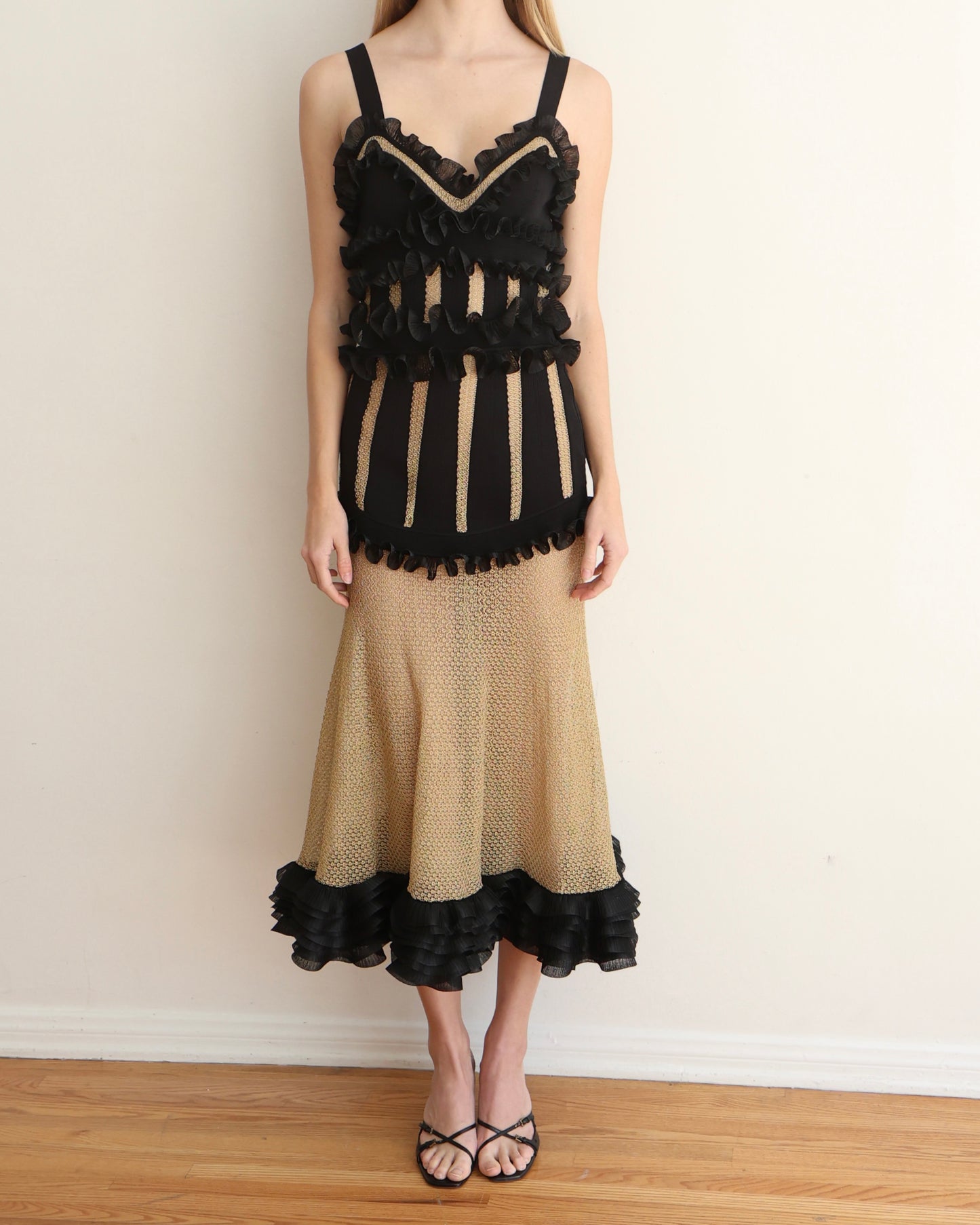 Alexander McQueen Black and Gold Dress