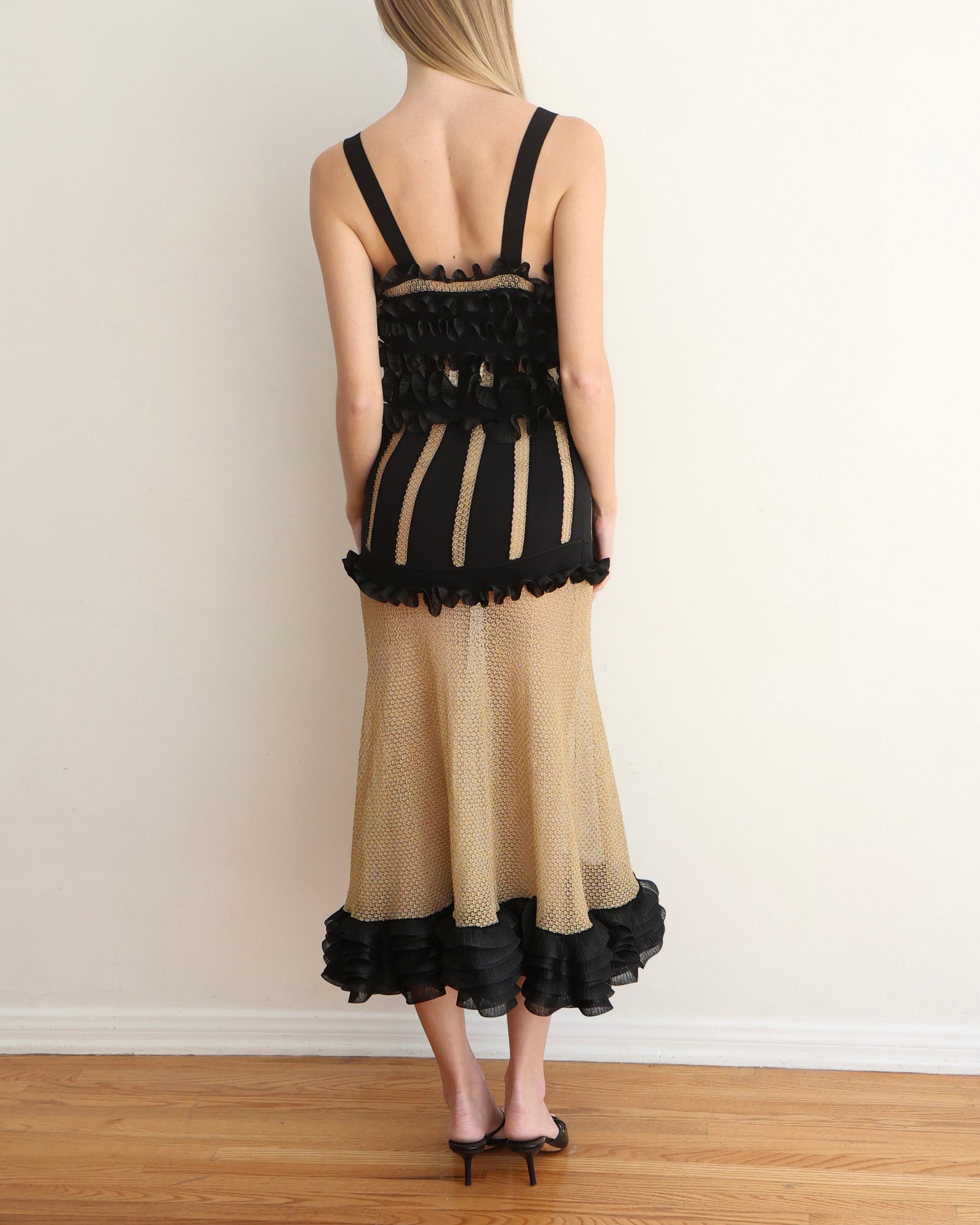 Alexander McQueen Black and Gold Dress