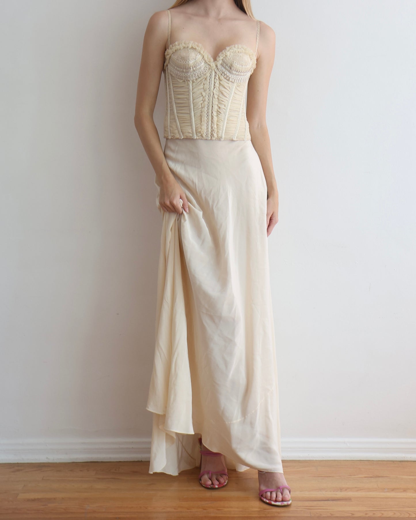 Elie Tahari Cream Corset