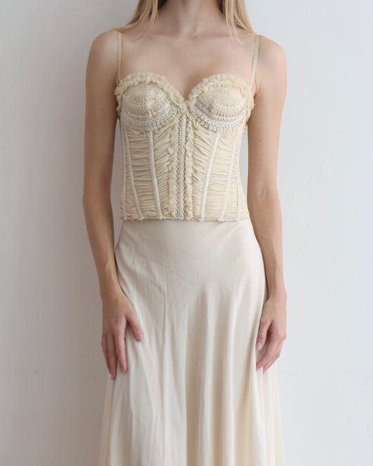 Elie Tahari Cream Corset