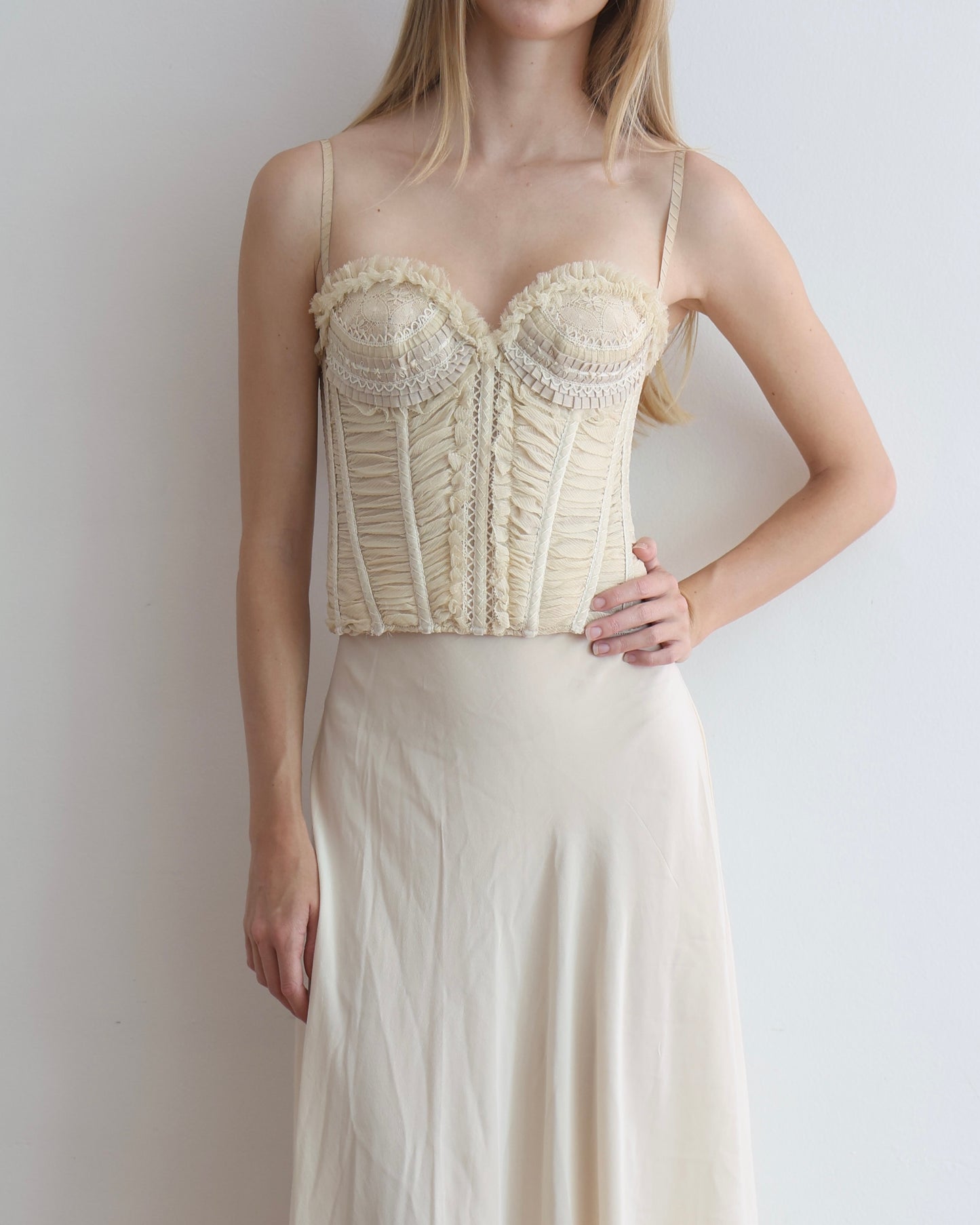 Elie Tahari Cream Corset