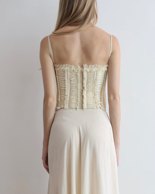 Elie Tahari Cream Corset