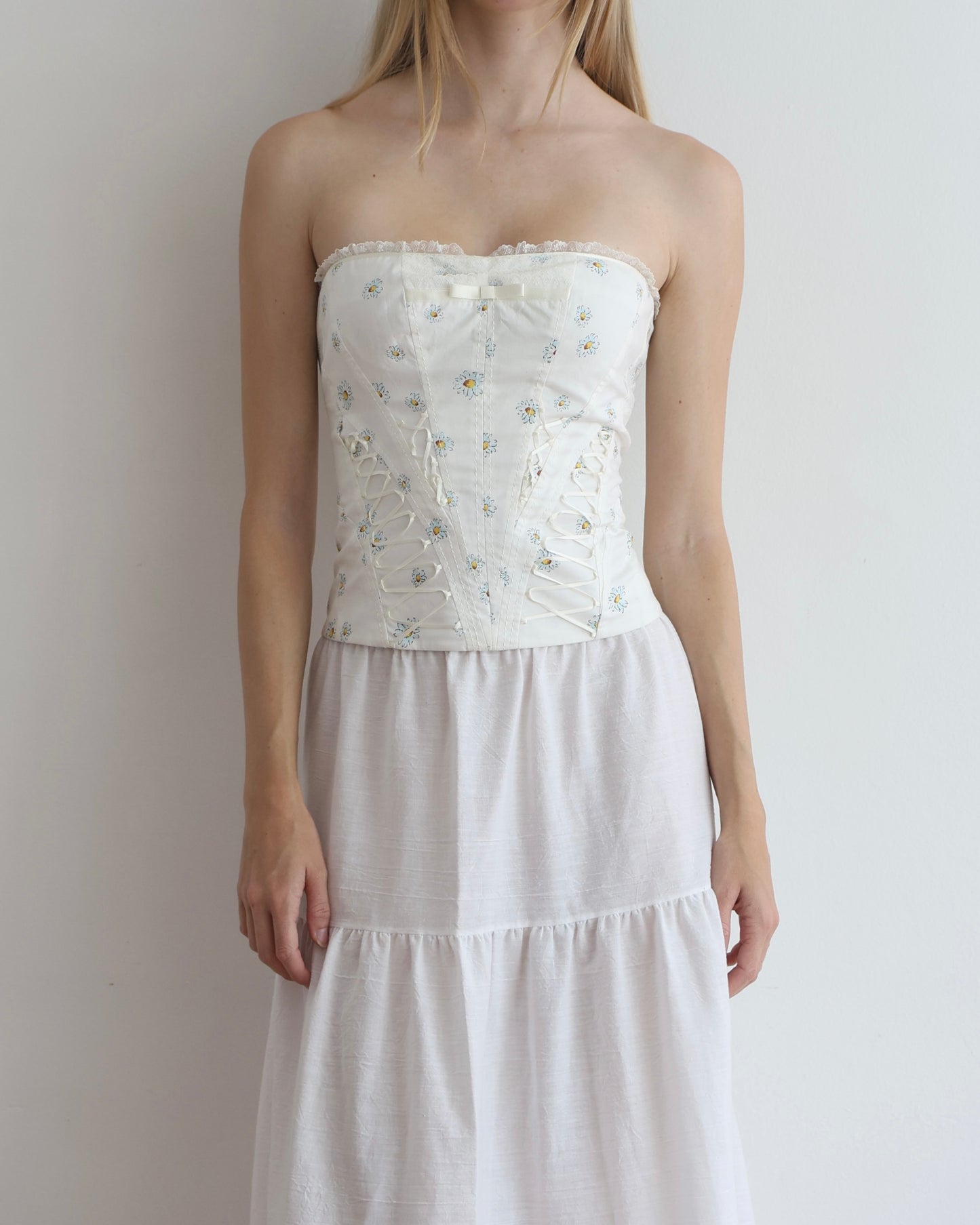 Karen Millen White Floral Corset